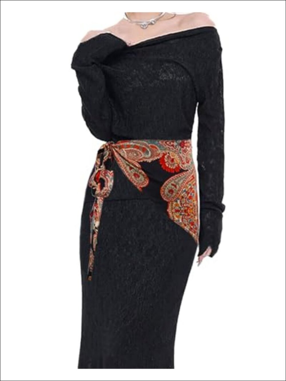 Polyester Satin Triangle Scarf Belt Waist Sash Tie for Dresses